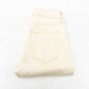 Banana Republic High-Rise Crop Boot Cream Denim Jeans Size 26